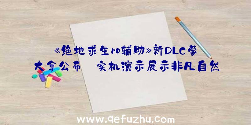 《绝地求生po辅助》新DLC蒙大拿公布